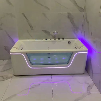 Acrylic Massage Jacuzzi Bathtub Freestanding Hydro massage with Waterfall