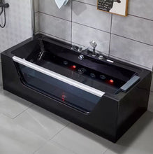 Cargar imagen en el visor de la galería, Single Seater Luxury Black Glass Acrylic Jacuzzi
