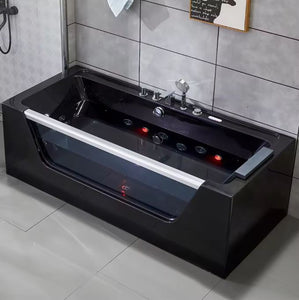 Single Seater Luxury Black Glass Acrylic Jacuzzi