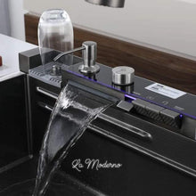 Lade das Bild in den Galerie-Viewer, Stainless Steel 304 Nano. Anti Scratch Honeycomb Kitchen Sink Black Automatic cup Washer
