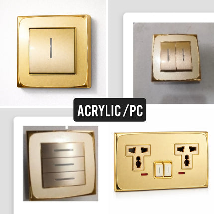 Gold Switch 1gang 1way/2way Gold Edition with Utility Box Included