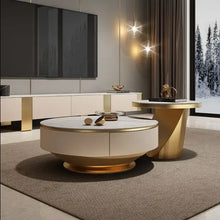 Cargar imagen en el visor de la galería, Nordic simple coffee table Rock plate TV cabinet and coffee table Combination
