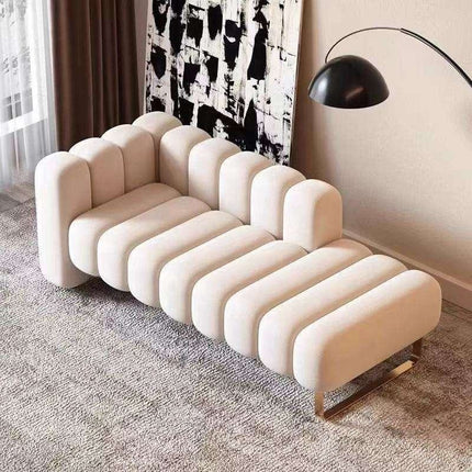 Luxury 2-3 Seater Rectangle Footstool High Quality Velvet Lounge Sofa Long Bench for Hallway Bedroom Living Room
