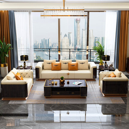 Modern Italian Designer Leather Fabric Modular Sectional Sofa Set Luxury Living Room Villa Home Apartment Hotel