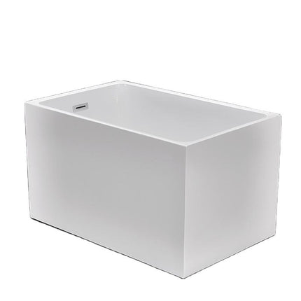 Hot Selling White Acrylic Freestanding Bath Tub Modern Square Solid Surface Design Portable for Soaking Economically Priced