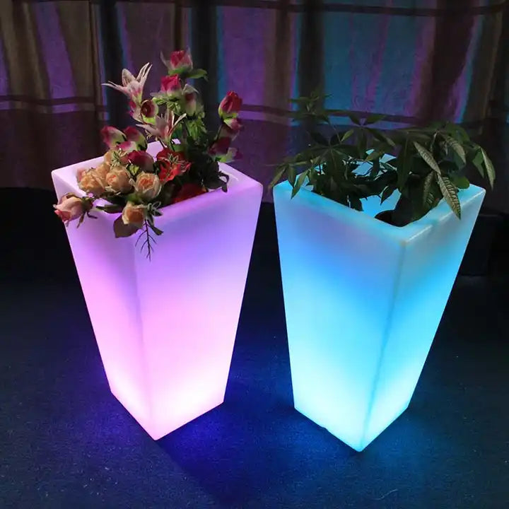 Led Pot Light Up Led Flower Pot Decoration Indoor Colorful Led