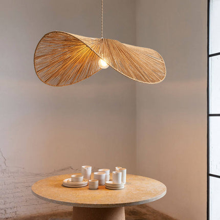 Japanese Wabi-sabi Style Retro Chandelier, Simple And Elegant Bedroom, Living Room Lamp, Dining Room, Hand-woven Homestay Hemp