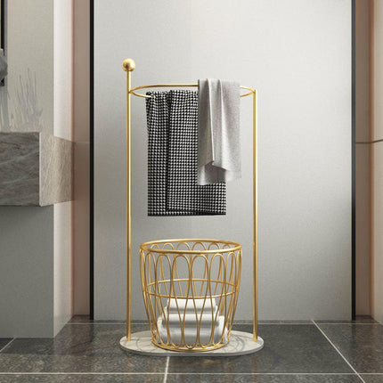 Light Luxury Gold High-Grade Bathroom Towel Rack Simple Modern Floor-to-Ceiling Toilet Rack