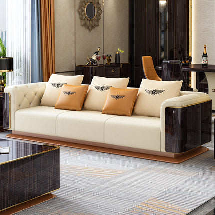 Modern Italian Designer Leather Fabric Modular Sectional Sofa Set Luxury Living Room Villa Home Apartment Hotel