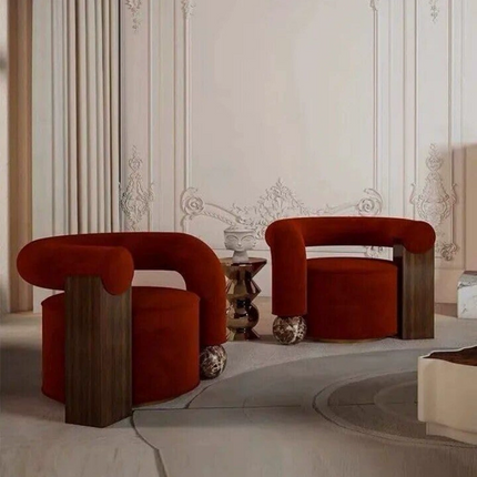 Modern Furniture Set Retro Luxury Multi Color Design Accent Lounge Chair Armrest for Living Room Leisure Apartment