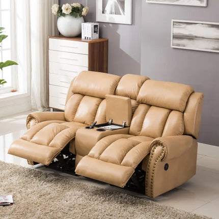 Modernes Ledersofa mit manueller Massagefunktion für das Wohnzimmer 