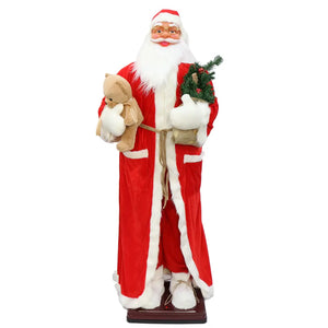 Life size 6ft Santa Claus  with music gift for Christmas ornament