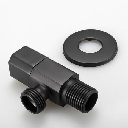 Modern Brass Bathroom Shower One Way Angle Valve - Black