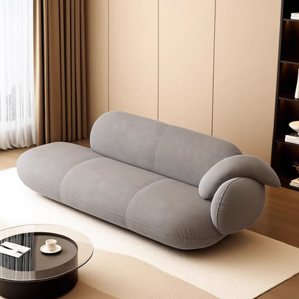Italian Designer Creative Leisure Sofa Minimal Double Three Small Family Living Room Velvet Fabric Chaise Lounge