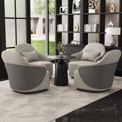 Fashionable Waiting Chair with Plush Upholstery Sturdy Wood Structure for Restaurant Waiting Area