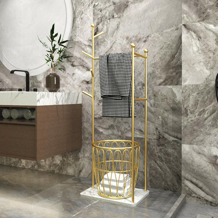 Light Luxury Gold High-Grade Bathroom Towel Rack Simple Modern Floor-to-Ceiling Toilet Rack