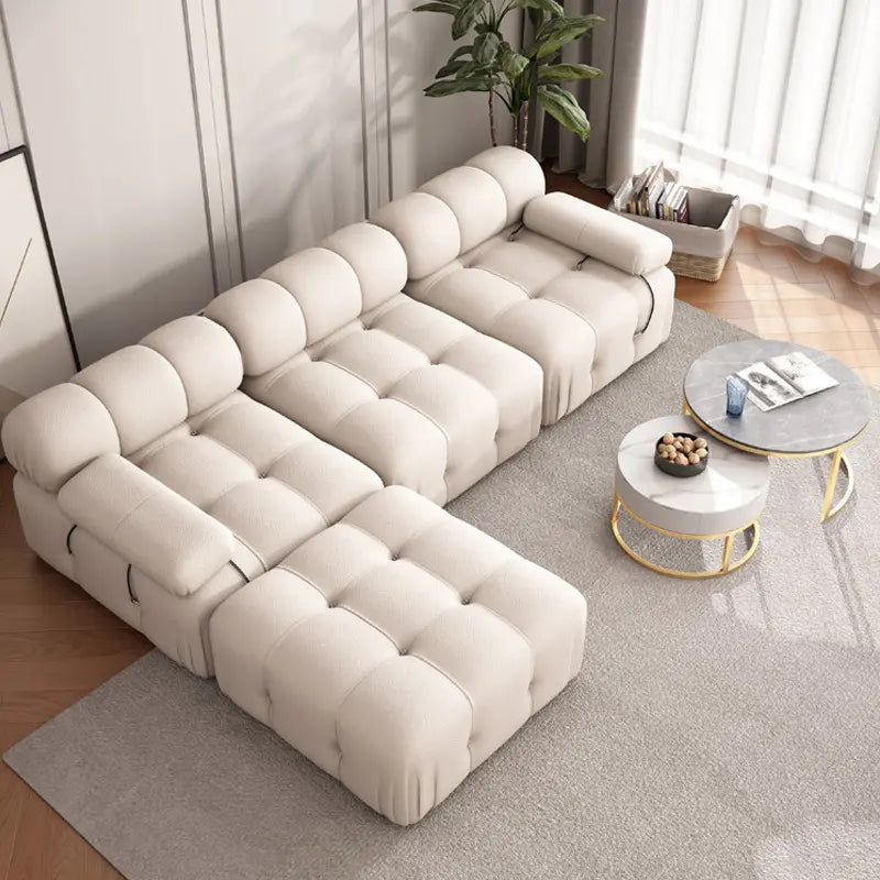 Luxury Modern Style Artistic Velvet Fabric Couch