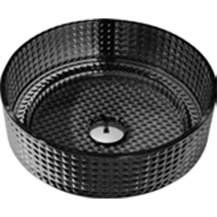 Modern Western Design Tempered Glass Bathroom Sink Art Basin Washbasin Countertop for Apartment & Villa Bathroom