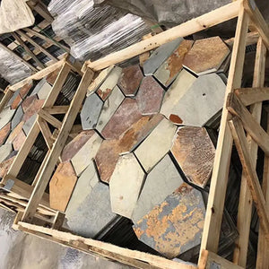 30x30 Outdoor road octagon hexagonal natural flagstone paving stones slate