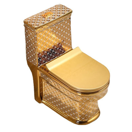 Modern Sanitary Ware Floor Mounted Bathroom Ceramic Gold Toilet