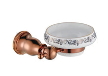 Cargar imagen en el visor de la galería, Rose gold wall mounted stainless steel bathroom accessories set
