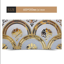 Загрузить изображение в средство просмотра галереи, Luxury 30X60 CM White Gold Plated Ceramic Tiles
