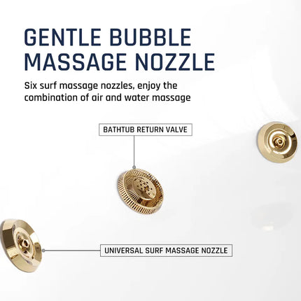 Round Stone Bathtub Solid Surface Freestanding Massage SPA Bathtub