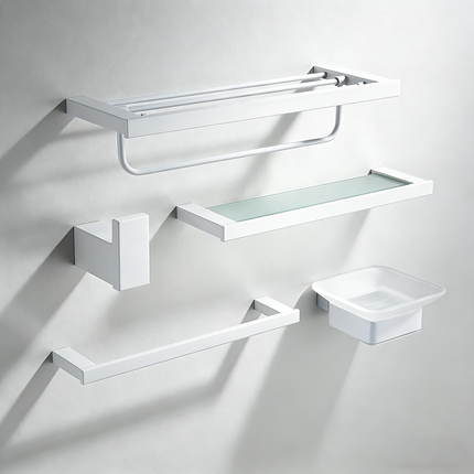 Hotel Luxury Stainless Steel Toilet Room Set White Bath Accessories Bathroom Products