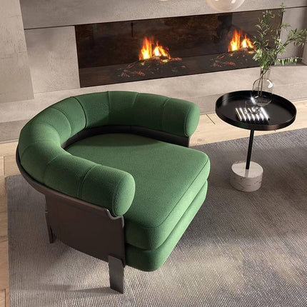 Nordic Simple and Elegant Fabric and Leather Double-layer Seat Bag Thick Backrest Armrest Single Living Room Bedroom Hotel Sofa
