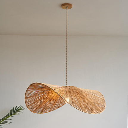 Japanese Wabi-sabi Style Retro Chandelier, Simple And Elegant Bedroom, Living Room Lamp, Dining Room, Hand-woven Homestay Hemp