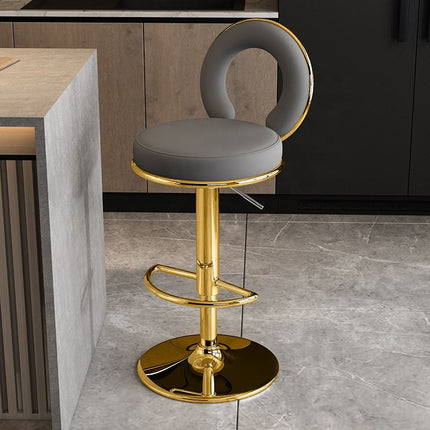 Bar Chair Home Tall Nordic Metal Luxury Gold Swivel Kitchen Leather High Modern Cheap Stools Chair Bar Furniture for Bar Table
