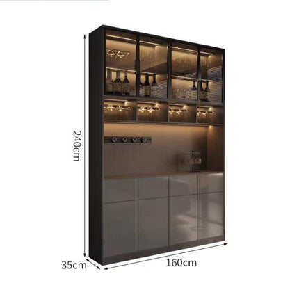 Light Luxury Wine Cabinet Living Room Cabinet Glass Door Display Cabinet Home and Commercial Storage