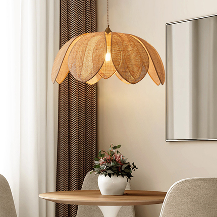 Nordic Industrial Paper Rope Pendant Light Retro Hand Made Cylinder Shade Hanging Lamp for Living Room Bedroom Loft Coffee Shop