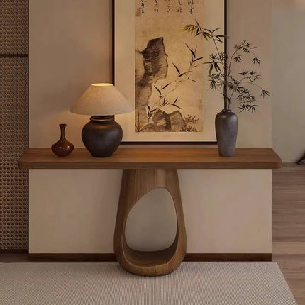 Solid Wooden Entrance Table Luxury New Home Decoration Convertible Wall Entry Corridor Living Room Storage Furniture