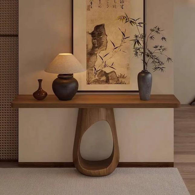 Solid Wooden Entrance Table Luxury New Home Decoration Convertible Wall Entry Corridor Living Room Storage Furniture