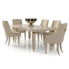 Load image into Gallery viewer, Luxury marble dining table set 6 seater/ 8 Seater Solid Wood Frame
