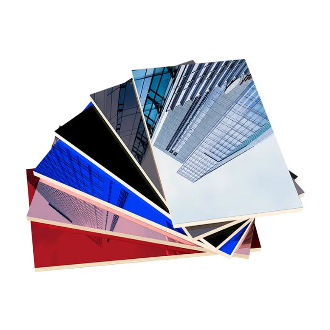 Mirror Panel PVC Wall Decor Bamboo Charcoal Wood Metal Plate Waterproof