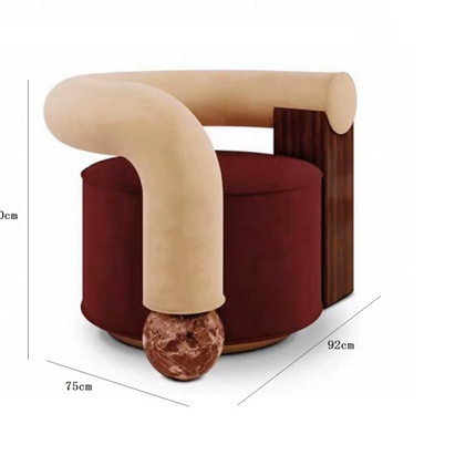 Modern Furniture Set Retro Luxury Multi Color Design Accent Lounge Chair Armrest for Living Room Leisure Apartment