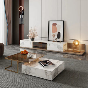 Modern Design Italian Style Luxury Gold Coffee Table