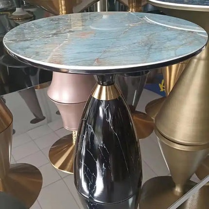 Luxury Modern Blue Marble Top Living Room Side Table