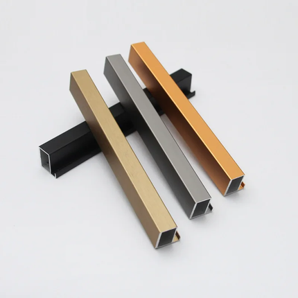 Aluminum Glass Front Wardrobe Cabinet Profile Frame for Bedroom Storage Closet with Display Doors