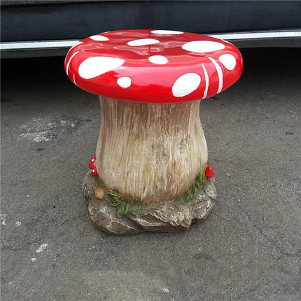 Outdoor Ornamental Landscape Sculpture Resin Fiberglass Mushroom Table and Chair Set