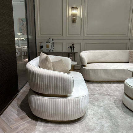 Modern Elegant Villa Living Room Dual Color Cream White Fabric and Grey Fabric Black Modular Sectional Combination Sofa Couch