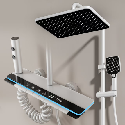 Aluminum Shower Air Bnb Simple Thermostatic Wall Shower Aluminum