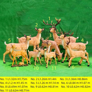 Deer Statues Life-Size Outdoor Garden Fiberglass Animal Sculpture