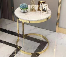 Cargar imagen en el visor de la galería, Modern Design Gold Metal Round Center Table
