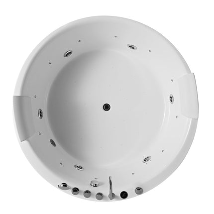 Custom Round Freestanding Whirlpool Massage Bathtub – Luxury White Acrylic Spa Bath Tub