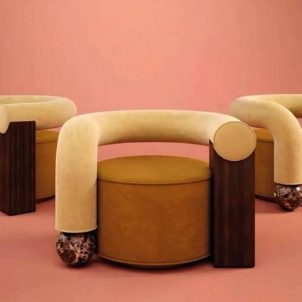 Modern Furniture Set Retro Luxury Multi Color Design Accent Lounge Chair Armrest for Living Room Leisure Apartment