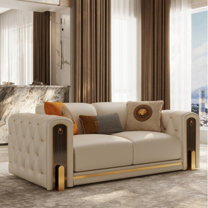 Contemporary High Quality Shiny Gold Stainless Steel Legs Grey Velvet Light Luxury Sectional Sofas Hotel Apartment Mall