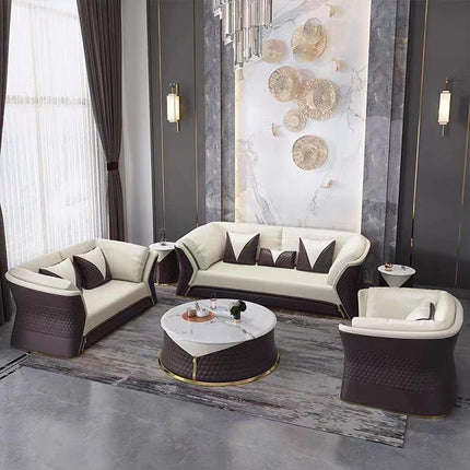Light Luxury Modern Luxury Sofa Living Room Furniture Leather Sofa Living Room Combination Sofa Set